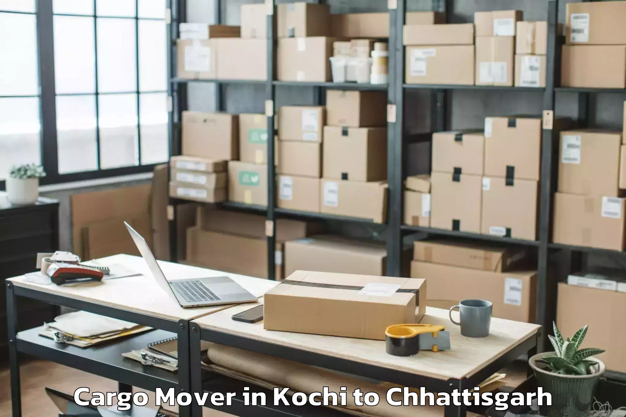 Leading Kochi to Chhattisgarh Kamdhenu Vishwavi Cargo Mover Provider